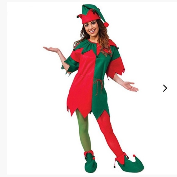 Christmas Rubie's Jolly Elf tunic women’s Costume set one size - Picture 1 of 3